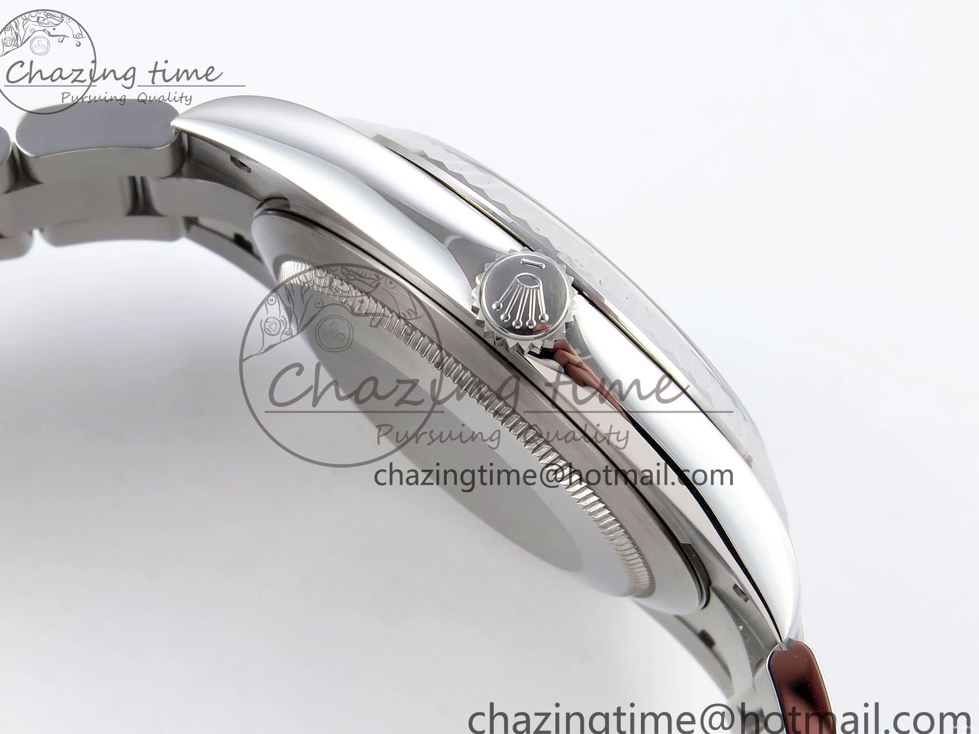 Best Edition Steel Dial Oyster Green Gray VR3235 on 126334 DateJust Roman C+F 41 Bracelet 904L SS 1:1 0223